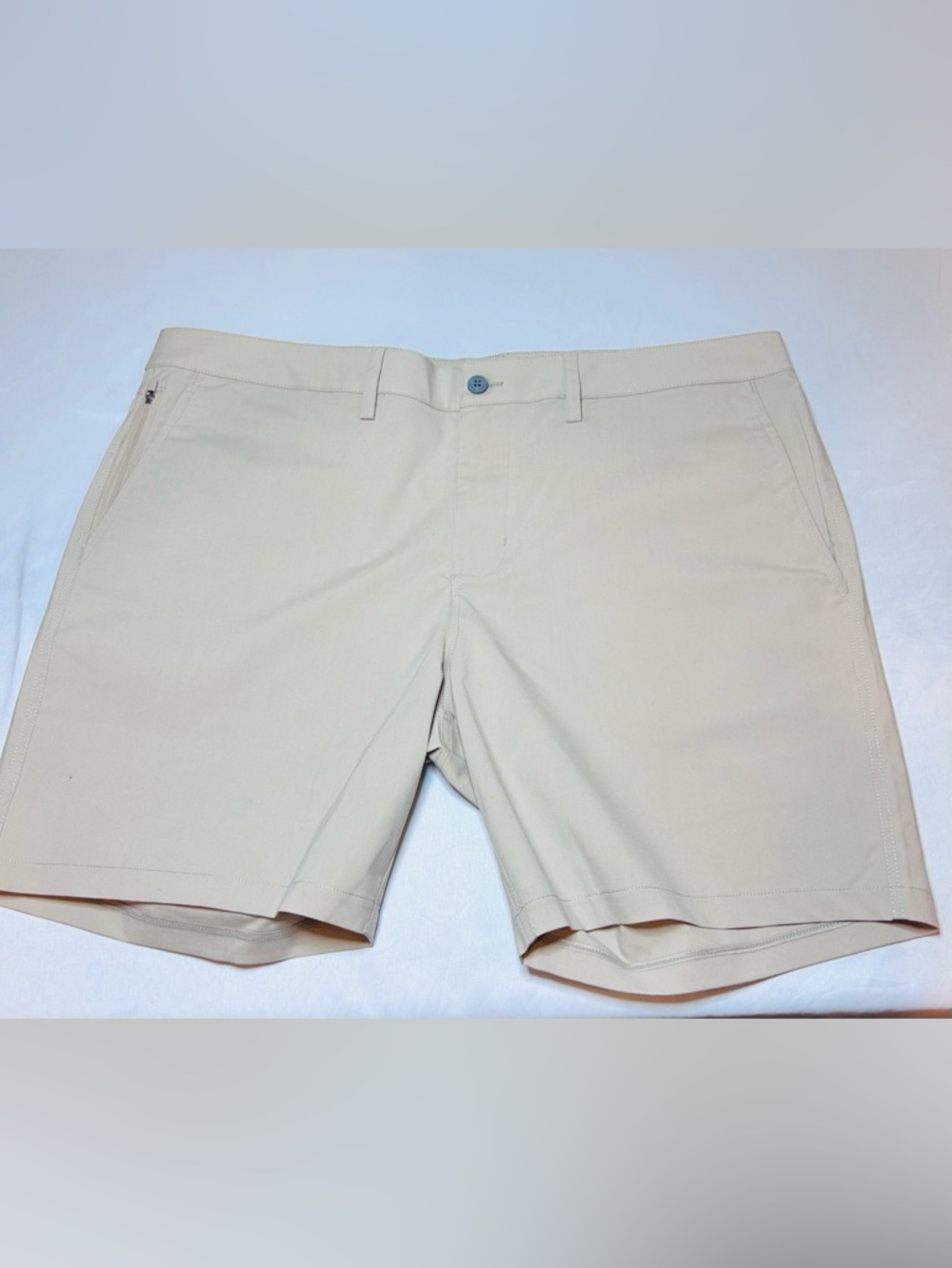 Tasc Men's Casual Stretch Chino Shorts in Beige